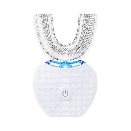 Ultralyd Elektrisk Tandbørste, Automatisk Tandbørste U-Form Fuld Mund 360° Rengøring Tandblegning