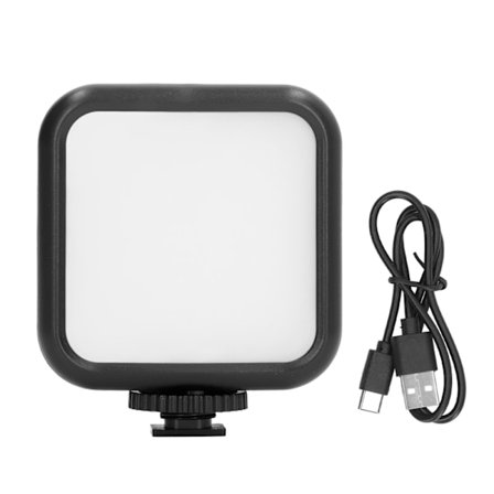LED-kamerablixt - Bärbar kamerablixt för utomhusfotografering, livestreaming och zoom-samtal