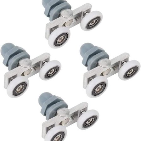 4-pack duschdörrrullar Hållbara smarta dubbla skjutdörrar Glas hjul (23mm)