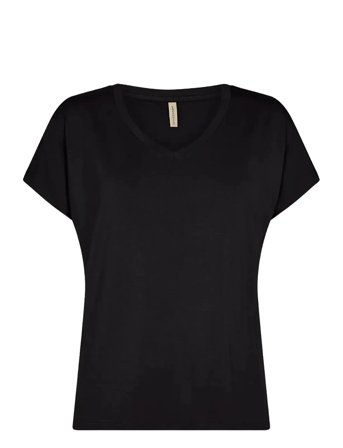 Sc-Marica T-shirts & Tops Short-sleeved Svart Soyaconcept*Betinget Tilbud