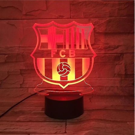 FC Barcelona USB 3D Anime Yölamppu Tunnelma LED Pöytävalaisin