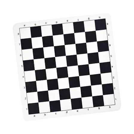 Rullattava shakkilauta, litteä shakkilauta, kevyt PU-nahka, turnausshakkilauta klubeille, lapsille ja aikuisille, mustavalkoinen