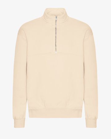Organic Quarter Zip - Ivory White 2XL