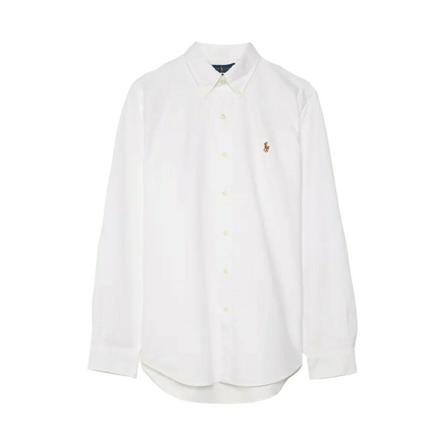 Ralph Lauren, Oxford Shirt Custom Fit Biały, Mężczyzna, Rozmiar: L