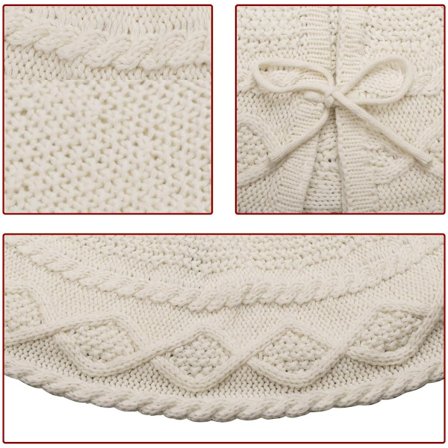 Stickad julgransmatta: Julgransmatta, årsringar julgransdekorationer för en god jul heminredningsfest