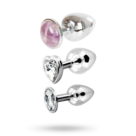 Metal Plug Gemstone Kit - Vuxen.se - Analleksaker i set, butt plug trainer, anal kit
