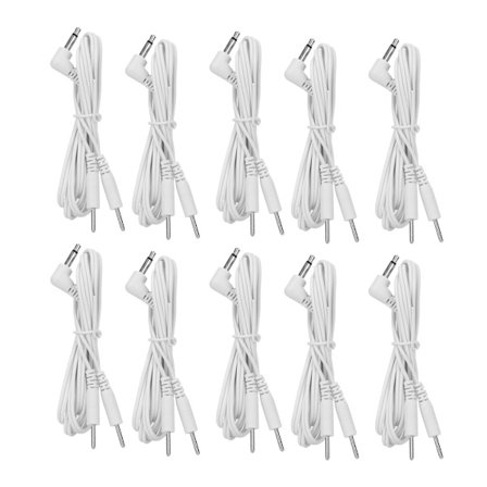 10-stifts DC 3,5 mm elektrodkablar för TENS-enhet Fysioterapimaskin 2 i 1