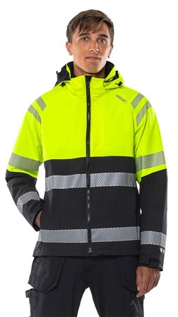 Fristads Herr Varsel Green skaljacka stretch 4690 GLS, klass 1, Varsel Gul/Svart