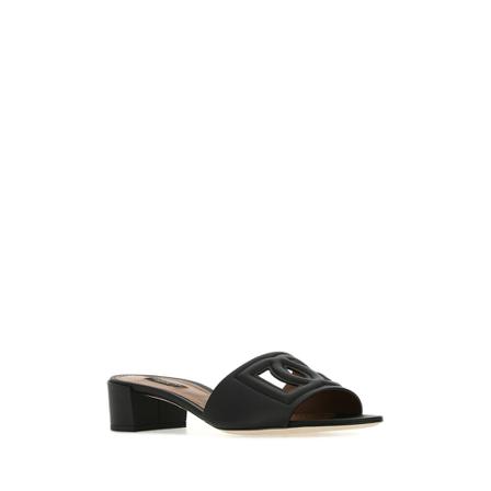 Dolce & Gabbana, Mules With DG Millennials Logo Zwart, Dames, Maat:38 EU