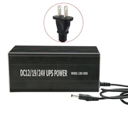 AC 110-220V ingång, USB 5V + 5,5x2,5mm 12V-24V Justera utgång UPS avbrottsfri power för bärbar router mobiltelefon