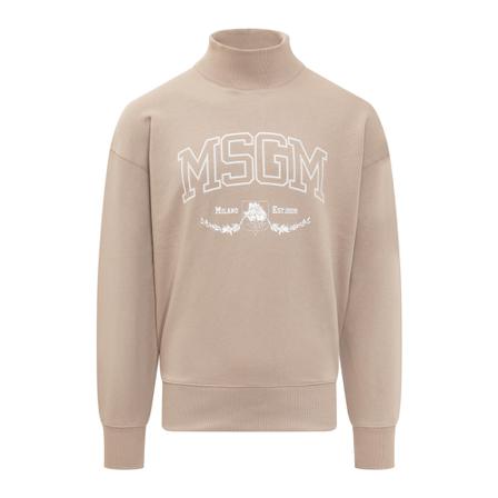 Msgm Turtlenecks beige, Herr Stickade tröjor, Herr, Storlek: L