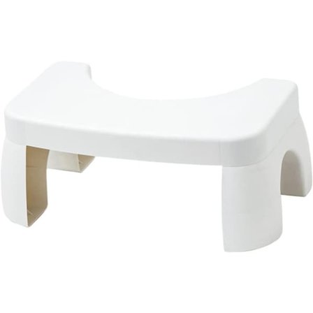 WC-jakkara, liukumaton muovijakkara aikuisille, optimaalinen kyykkyasento terveelliseen suolen toimintaan, monipuolinen kylpyhuonekäyttö, kestävä