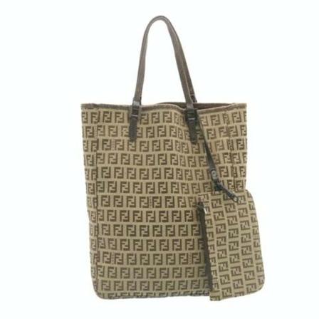 Fendi Vintage, Pre-owned Canvas Hand Bag Beige, Dames, Maat:ONE Size