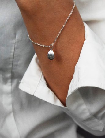 Drakenberg Sjölin Leaf Drop Bracelet - Silver - ONE SIZE