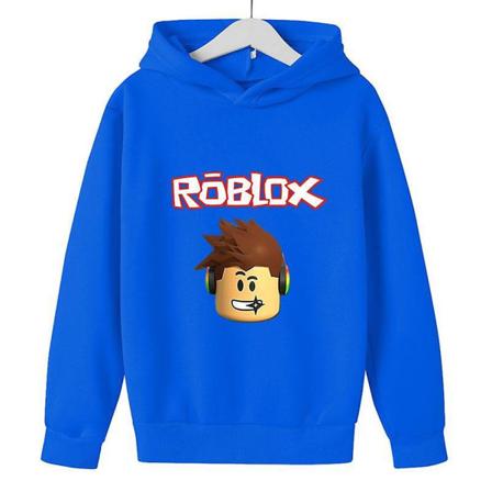 Teen Boys Girls Roblox Hoodie Långärmad tröja Blue 7-8Years