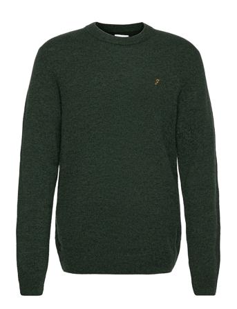 Birchall Crew Neck Jumper Neulepaita Pyöreä Kaula-aukko Vihreä Farah