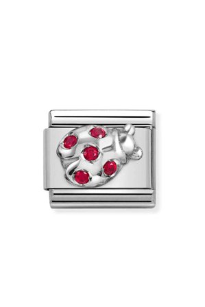Symbols 925 Sterling Silver with CZ red ladybug