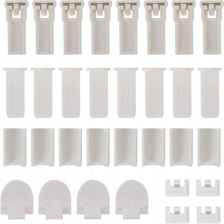 32 osainen pliseerattujen säleiden tarvikepaketti - Pliseerattujen säleiden korvaavat osat