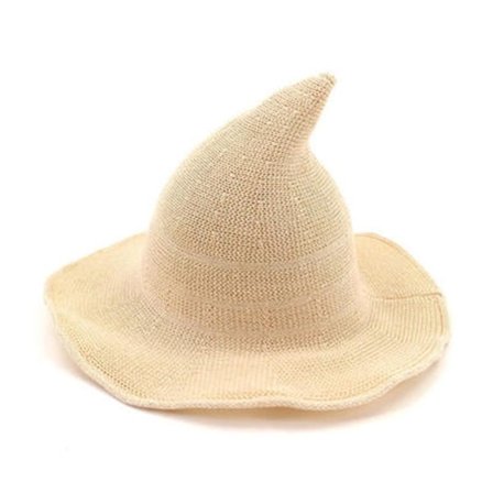 Halloween Witch Hat Long Point Hat BEIGE