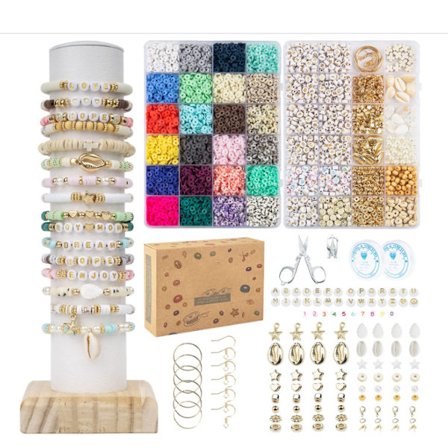 48-gids 7200 børns smykker DIY-sæt blød keramik brev de