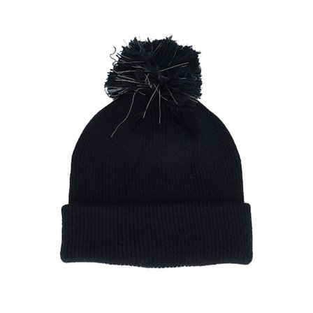Beechfield - Noir pom Bonnet - Kids Reflective Bobble Black Pom @ Hatstore