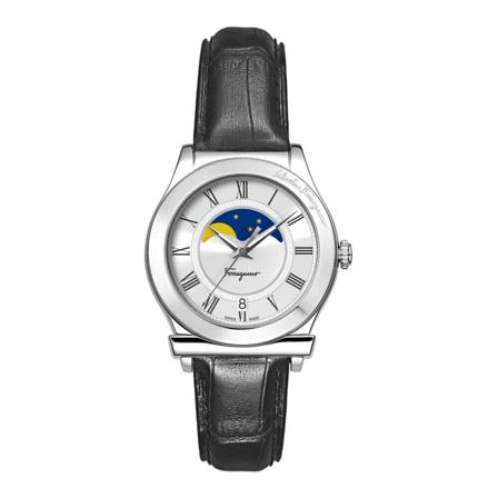 Salvatore Ferragamo, Moon Strap Watch Szary, Kobieta, Rozmiar: ONE Size