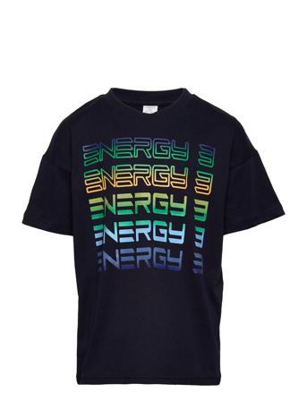 T Shirt Frontprint Check Skate T-shirts Short-sleeved Navy Lindex