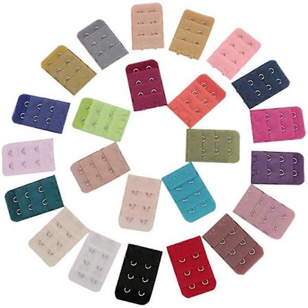 Komfortabel BH-forlænger til kvinder, elastisk BH-stropforlænger, 2 kroge