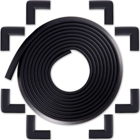 5M Babysäkerhetskant- och Hörnskydd Set, 6 Meter Kanter & 8 Hörnskydd, Möbler och Bord Barn Babysäkra Stötfångare,