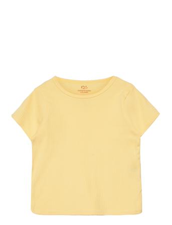 Rib Jersey T-Shirt T-shirts Short-sleeved Gul Copenhagen Colors