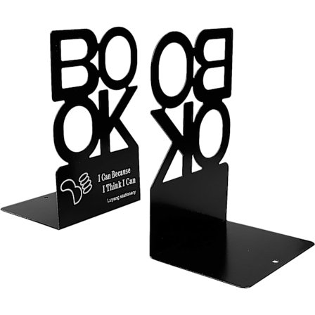 Metall"BOK" Alfabetet Forma Bokstöd Bokorganisatör för