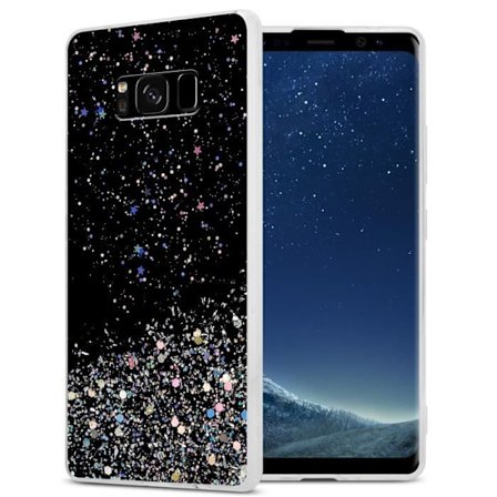 Fodral till Samsung Galaxy S8 PLUS Fodral i svart med glitterfodral Skyddande silikon TPU Glitter paljetter