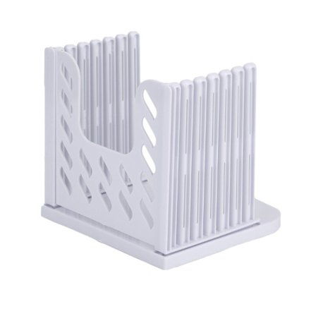 Justerbar Toast Slicer/Hjemmelaget Brødskiveguide, Plast Brødskive Brød for Skjæring Brød Foldbar Kjøkken Bakeverktøy (Hvit)