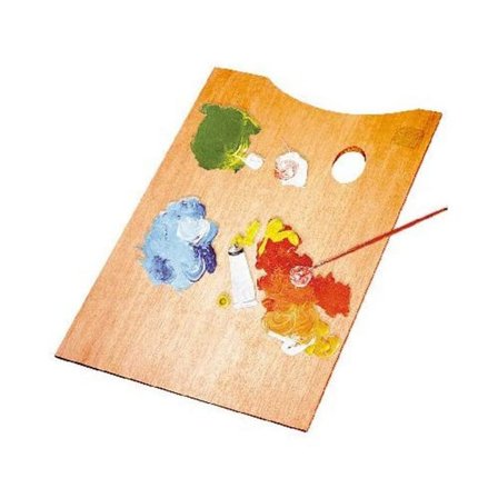 Rektangulær træpalette, 30 x 22 cm