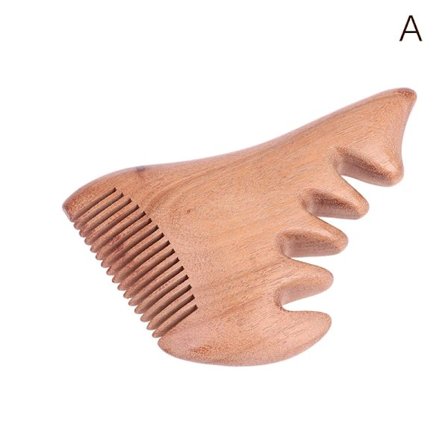 Sandeltræ Multifunktionel Meridian Massage Kam Hovedbund Hoved Massager Stor Tand Sandeltræ Anti-hårtab Kam
