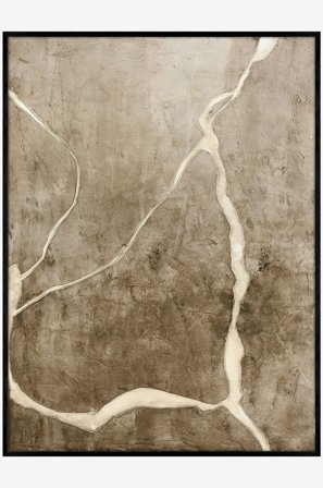 Malerifabrikken - Design Painting / Vibranium / 90x120 Cm / Sort ramme - Brun - Billeder - 90X120 - Fra Homeroom