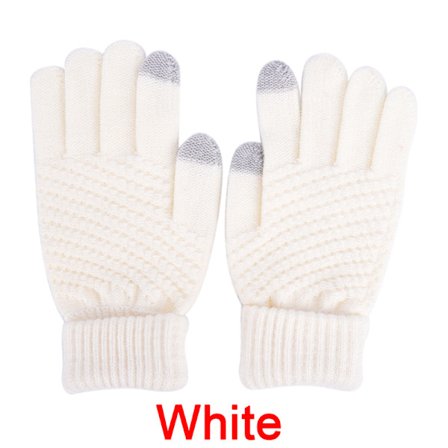 strikkede Vinter Varme Ullhansker Berøringshansker Mann Dame Vinter