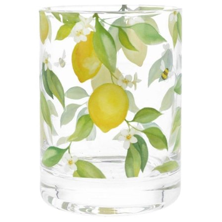Glass Tumbler med sitron- og biedesign (FMY)