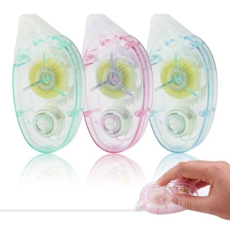 Limrulle - 3 stk 10mx8mm Dobbeltsidig Tape - Cellotape Dispenser Transparent - Scrapbook Tilbehør - Scrapbook Tape for Foto/Kort