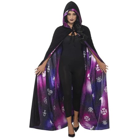 Galaxy Ouija Cape Svart & Lila - Partyninja.se