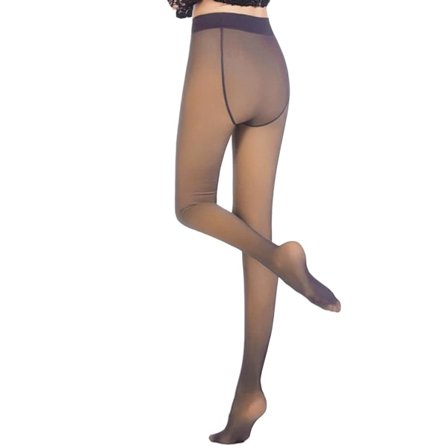 Naisten lämpöfleecevuoratut trikoot, valheellinen läpinäkyvä ihonväri talven lämpimiin paksuihin sukkahousuihin, fleecevuoratut leggingsit 200 Gr(S-M)