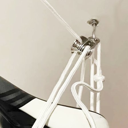 2 stk Dobbelt Trinse Rustfrit Stål M25 Dobbelt Trinseblok 150kg Leje Drejelig Trinse Hjul Rulle