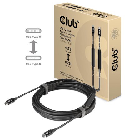 Club 3D CAC-1535 - USB type C-kabel - 24 pin USB-C til 24 pin USB-C - 5 m