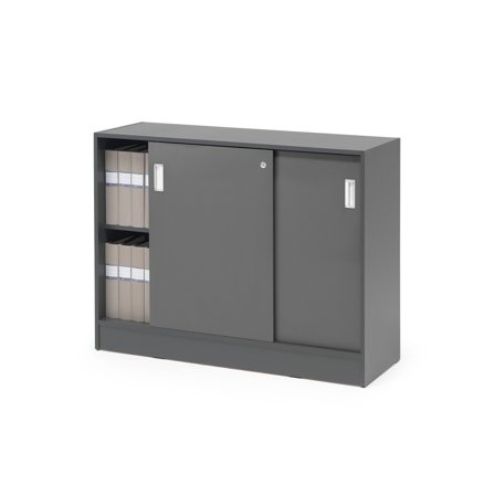 Schiebetürenschrank FLEXUS, 925x1200x415 mm, grau