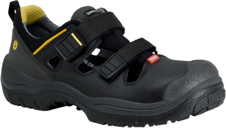 Jalas 3108 Monza Grip Skyddssandal S1P, svart, kardborre 45, Skor