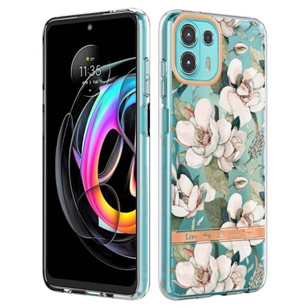 Erittäin ohut ja kestävä pehmeä kansi Motorola Edge 20 Lite -puhelimelle - Vihreä Gardenia