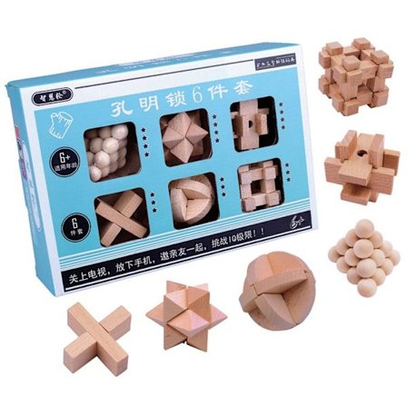 4-pak - Træpuslespil - Puslespil - Tankespil / Hjernegymnastik_Special Gift