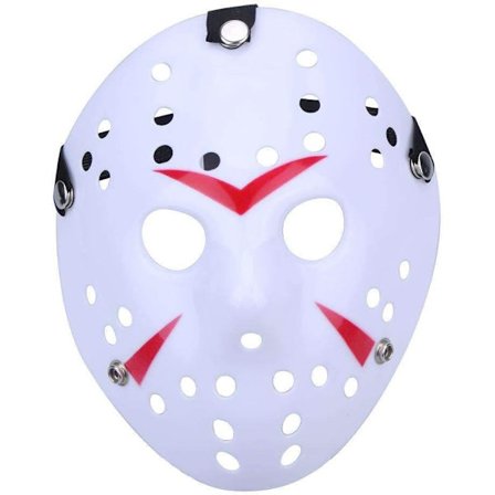 Skrekk Halloween-kostyme Hockeymaske Fest Cosplay Rekvisitter (Hvit)
