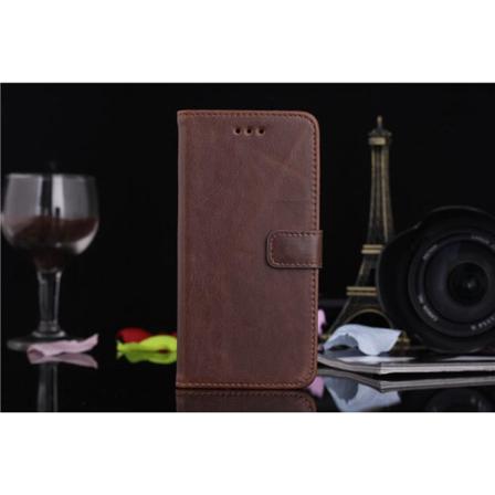 iPhone 6 / 6s Retro -lompakkokotelo / -kotelo - tummanruskea Brown