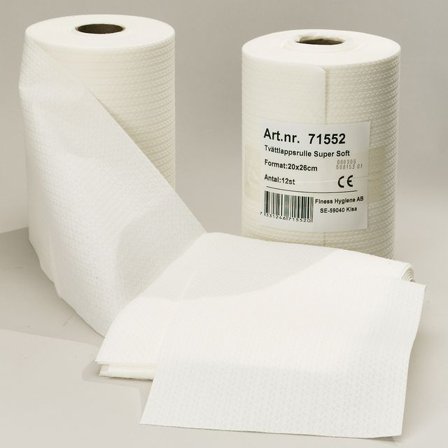 ABENA Tvättlappar 1-lagers vita 125/fp - Lyreco - Städ och hygien - Tvål och hygien - Tvättlappar